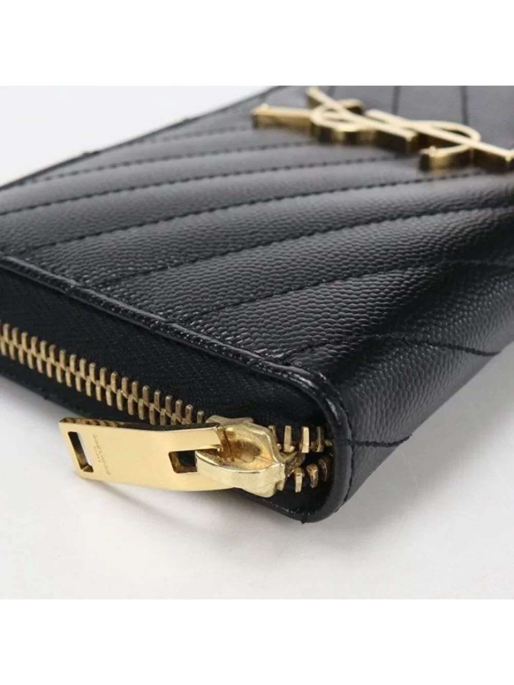 Saint Laurent Full Zip Wallet Monogram Round Zip Calf - Picture 5 of 7